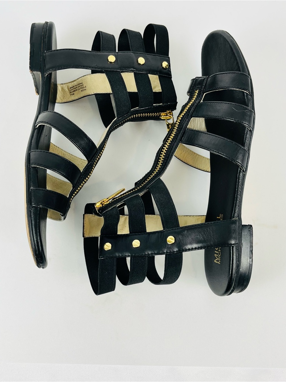 MICHAEL Michael Kors "Codie" Vachetta Leather Gladiator Sandals Size 7.5 - Picture 12 of 14